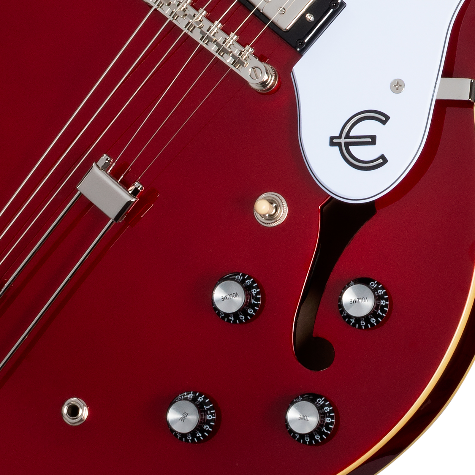 Epiphone Riviera Original Archtop 2mh Ht Rw - Sparkling Burgundy Top - Semi-hollow electric guitar - Variation 3