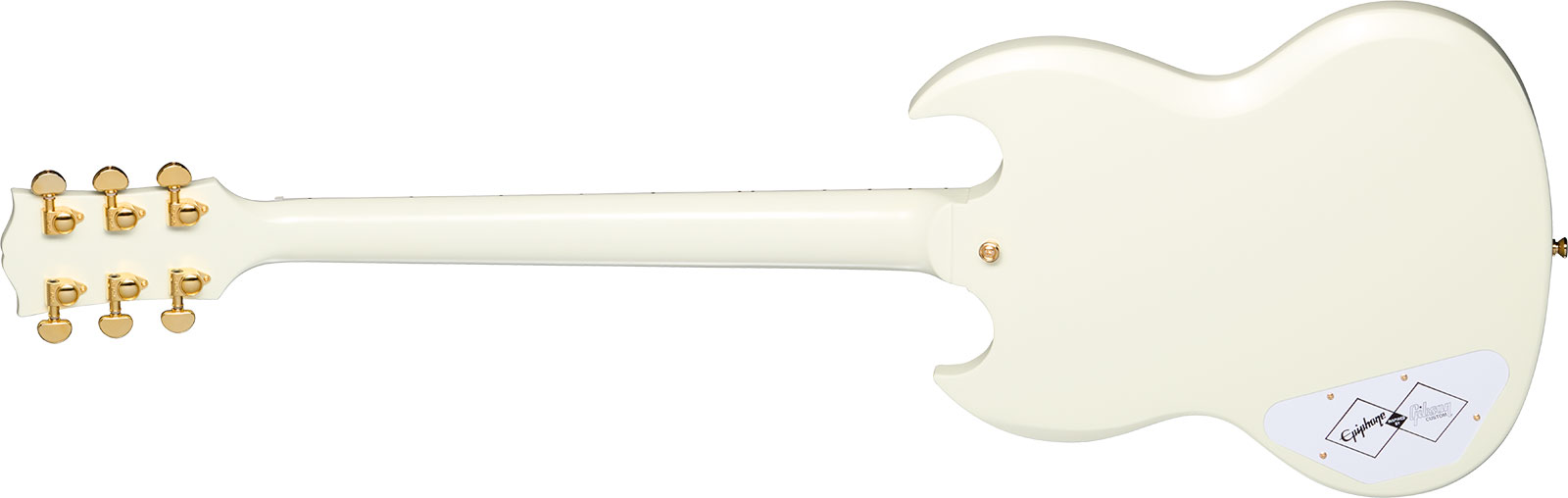 Epiphone Sg Les Paul Custom 1963 Maestro Vibrola Inspired By 2h Trem Eb - Vos Classic White - Double cut electric guitar - Variation 1