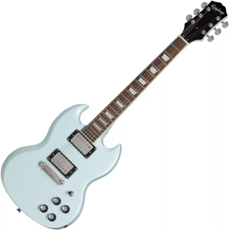 guitar　Double　Epiphone　SG　ice　Power　blue　electric　Players　cut　blue