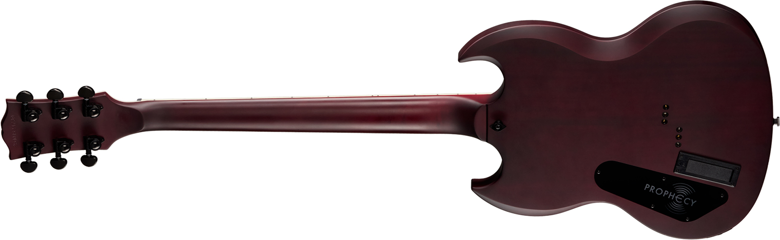 Epiphone Sg Prophecy Modern 2h Fishman Fluence Ht Eb - Crimson Fog Satin - Double cut electric guitar - Variation 1