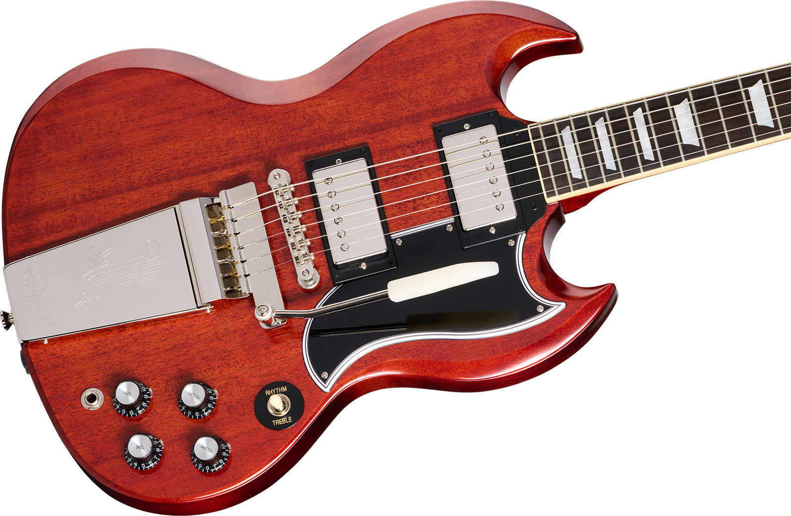 Epiphone Sg Standard 1964 Maestro Vibrola Reissue Ins.by.g.c 2h Gibson Trem Rw - Cherry Red - Double cut electric guitar - Variation 3