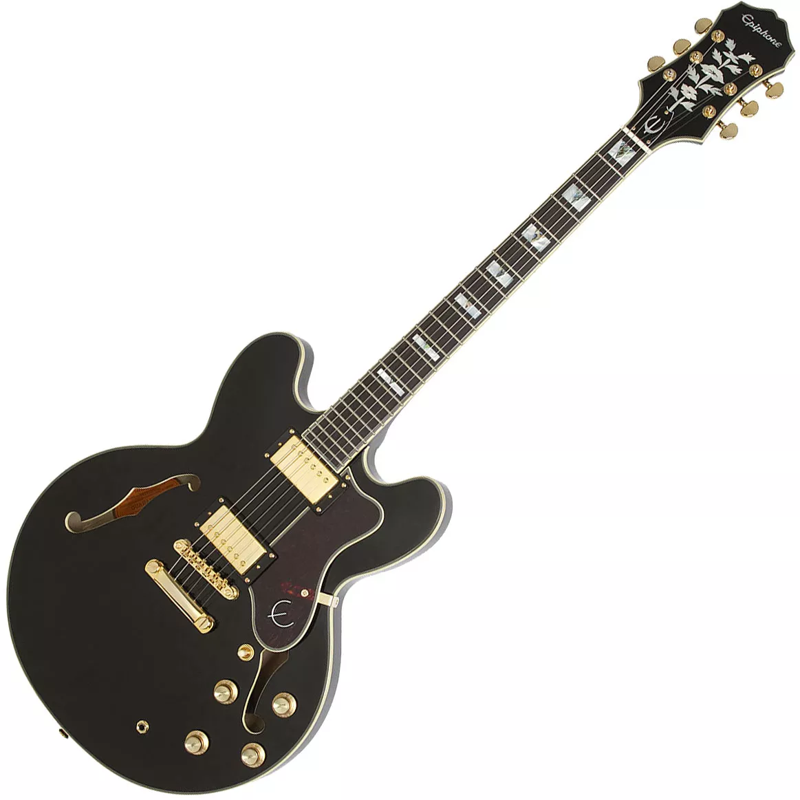 Epiphone Sheraton-II PRO - ebony Semi-hollow electric guitar black