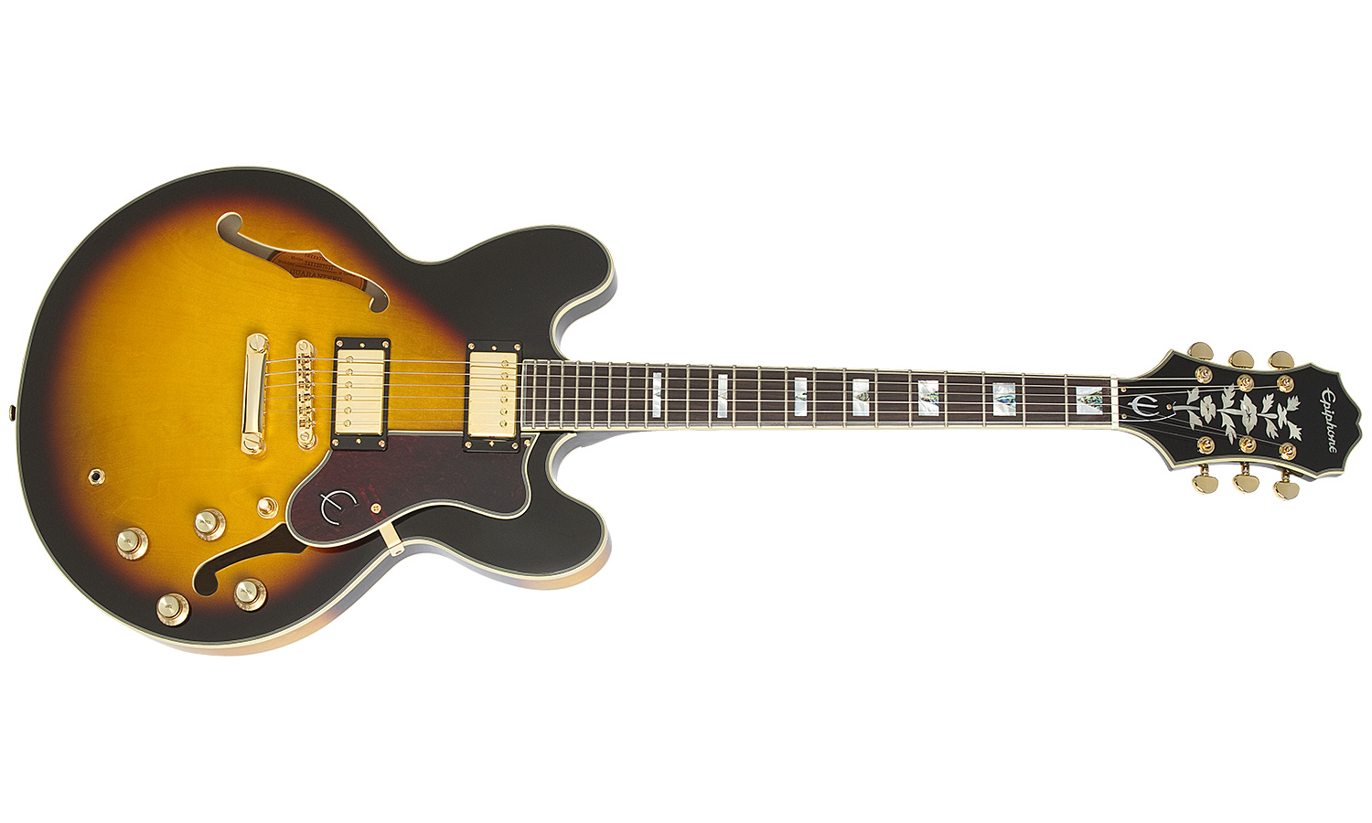 Epiphone Sheraton Ii Pro 2018 2h Ht Pf - Vintage Sunburst - Semi-hollow electric guitar - Variation 1