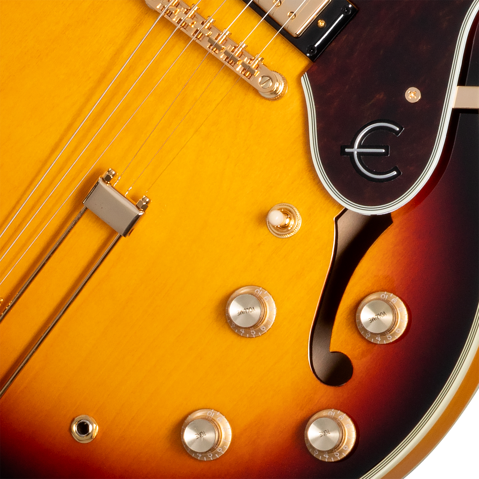 Epiphone Sheraton Lh Original Archtops Gaucher 2mh Ht Rw - Vintage Sunburst - Semi-hollow electric guitar - Variation 3
