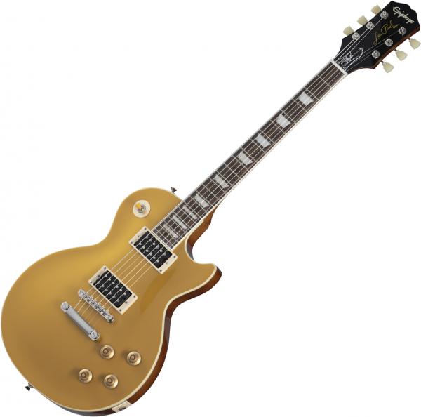 Solid body electric guitar Epiphone Slash Victoria Les Paul Standard Goldtop - gold