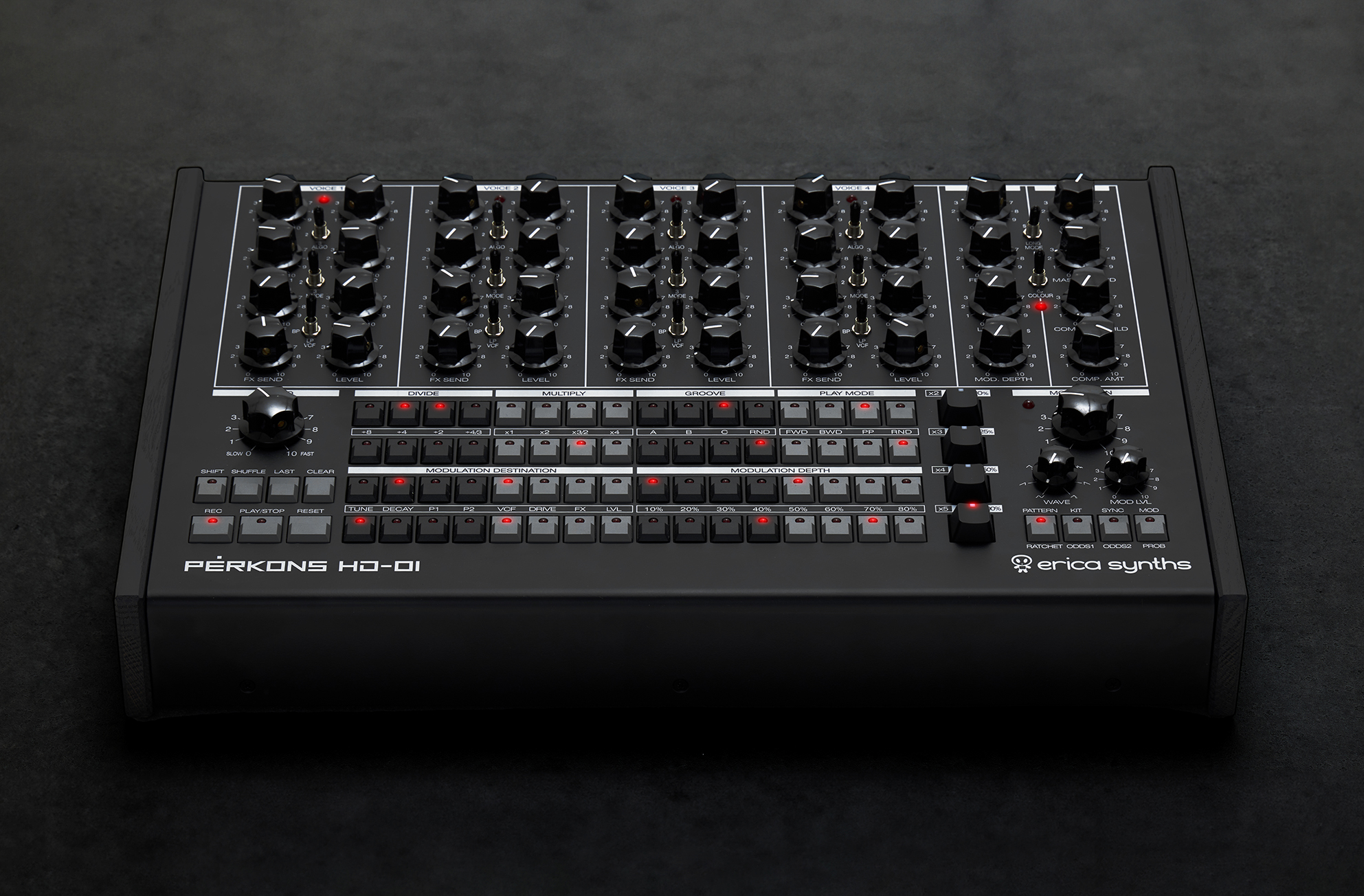 Erica synths PERKONS HD-01 BLACK Drum machine