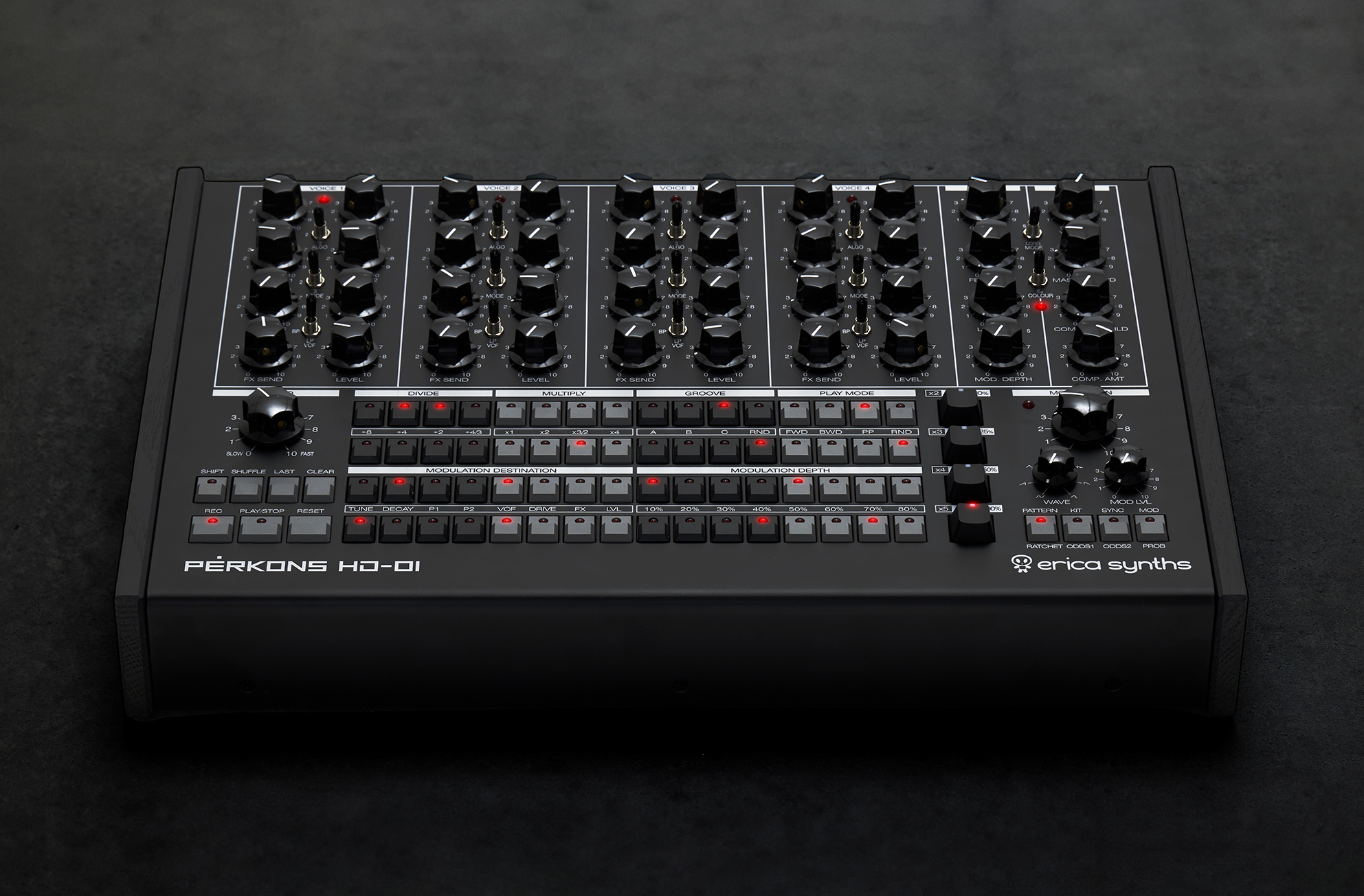 Erica Synths Perkons Hd-01 Black - Drum machine - Variation 3