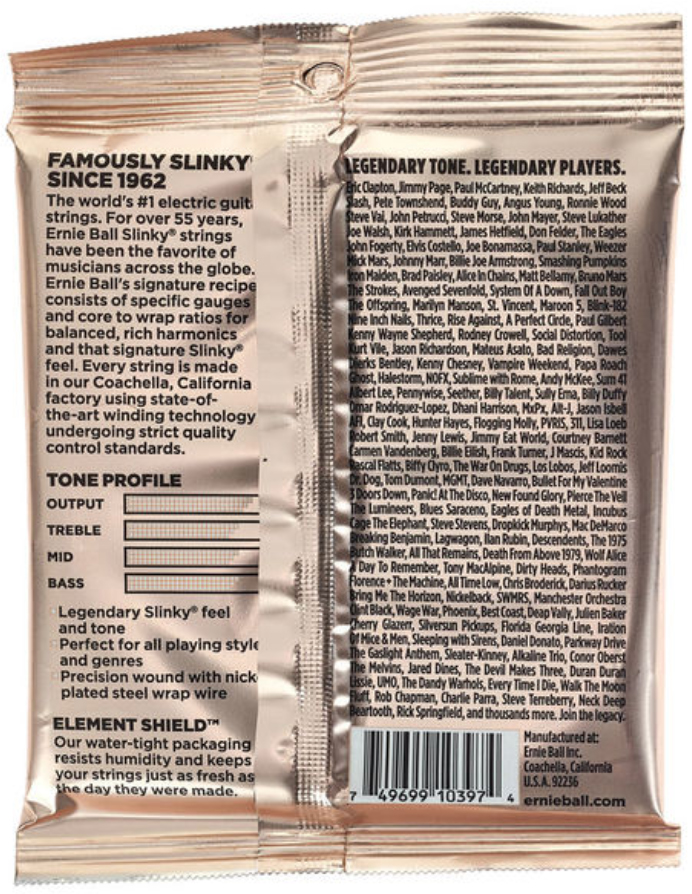 Ernie Ball P02224 Turbo Slinky Nickel Wound Electric Guitar 6c 9.5-46 - Electric guitar strings - Variation 1