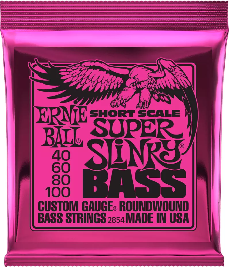 Bass (4) 2852 Regular Slinky Short Scale 45-105 - jeu de 4 cordes