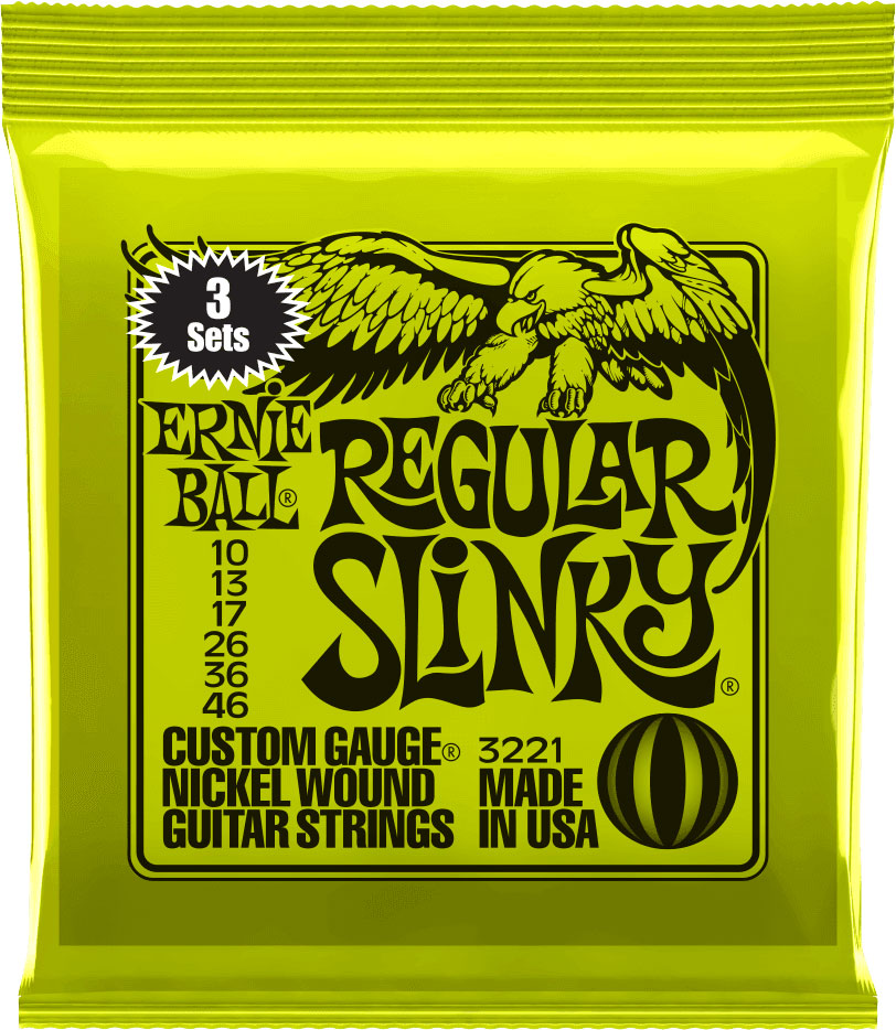 Ernie Ball Regular Slinky Nickel Wound E-Gitarrensaiten Stärke 50-105 