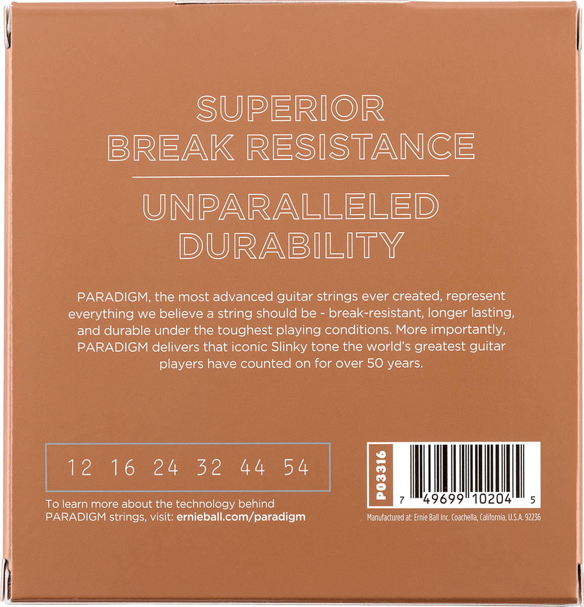 Ernie Ball Jeu De 6 Cordes Folk (3x Set) 3316 Paradigm Phosphor 12-54 - Acoustic guitar strings - Variation 2
