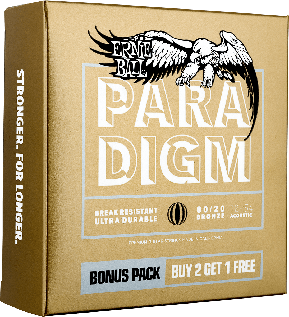 Ernie Ball Jeu De 6 Cordes Folk (3x Set) 3326 Paradigm 80/20 12-54 - Acoustic guitar strings - Variation 1