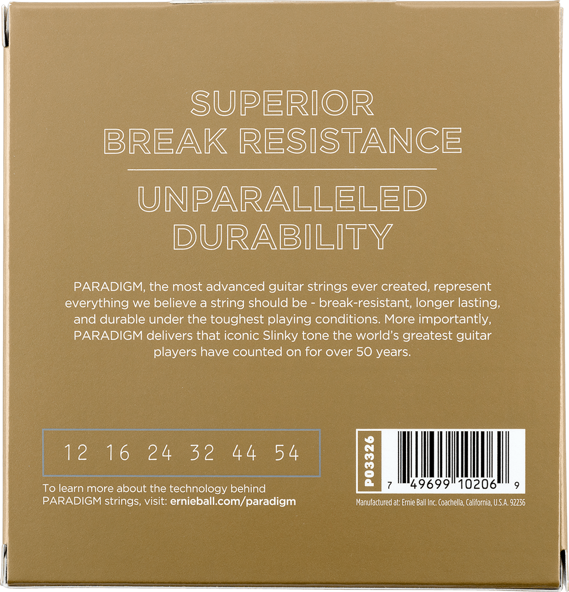 Ernie Ball Jeu De 6 Cordes Folk (3x Set) 3326 Paradigm 80/20 12-54 - Acoustic guitar strings - Variation 2
