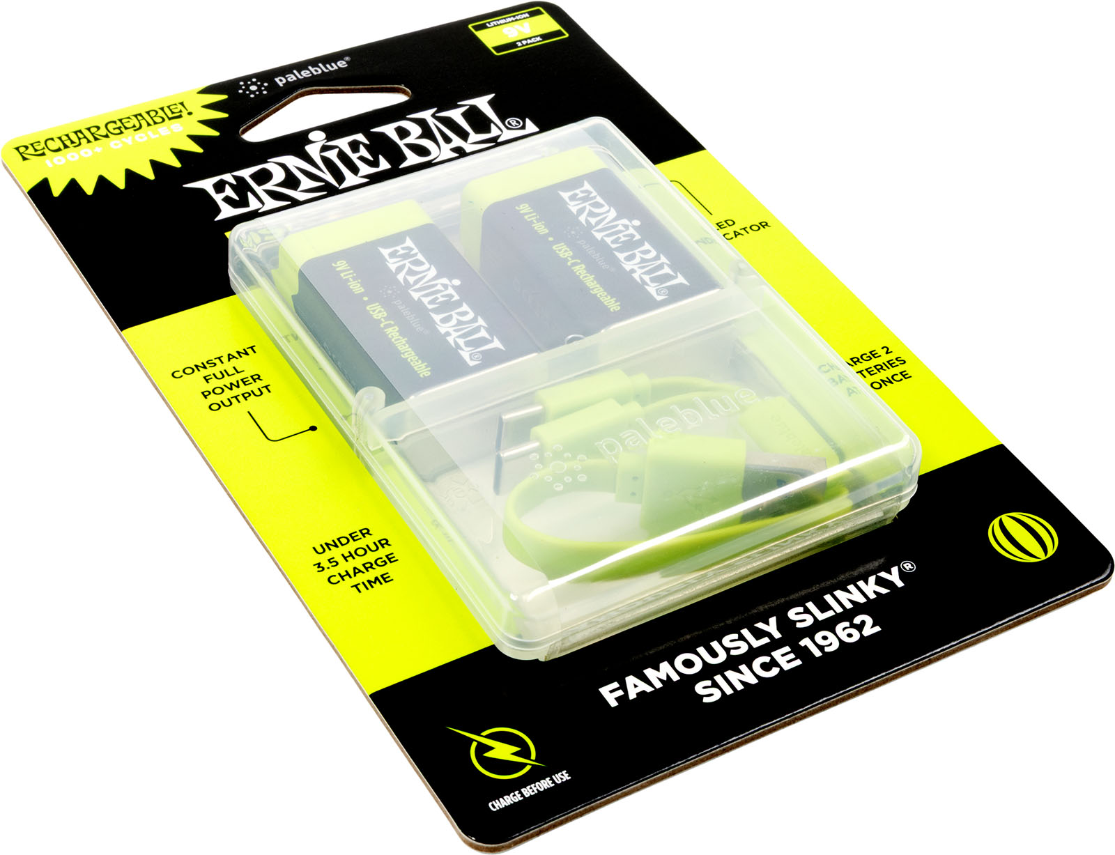 Ernie Ball 9642 - 9v Rechargeable Via Usb-c - Battery - Variation 2