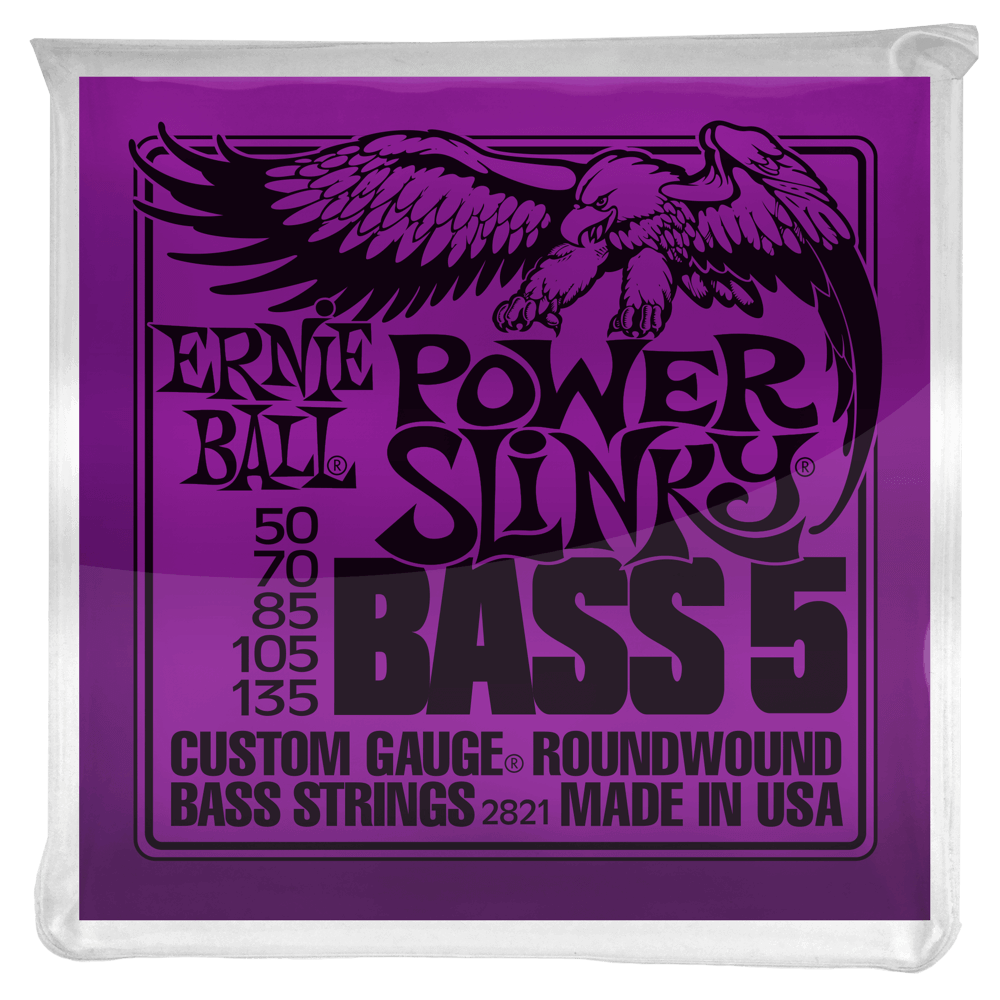 Ernie Ball Jeu De 5 Cordes Bass (5) 2821 Power Slinky 50-135 - Electric bass strings - Variation 2
