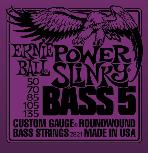 Ernie Ball Jeu De 5 Cordes Bass (5) 2821 Power Slinky 50-135 - Electric bass strings - Variation 1