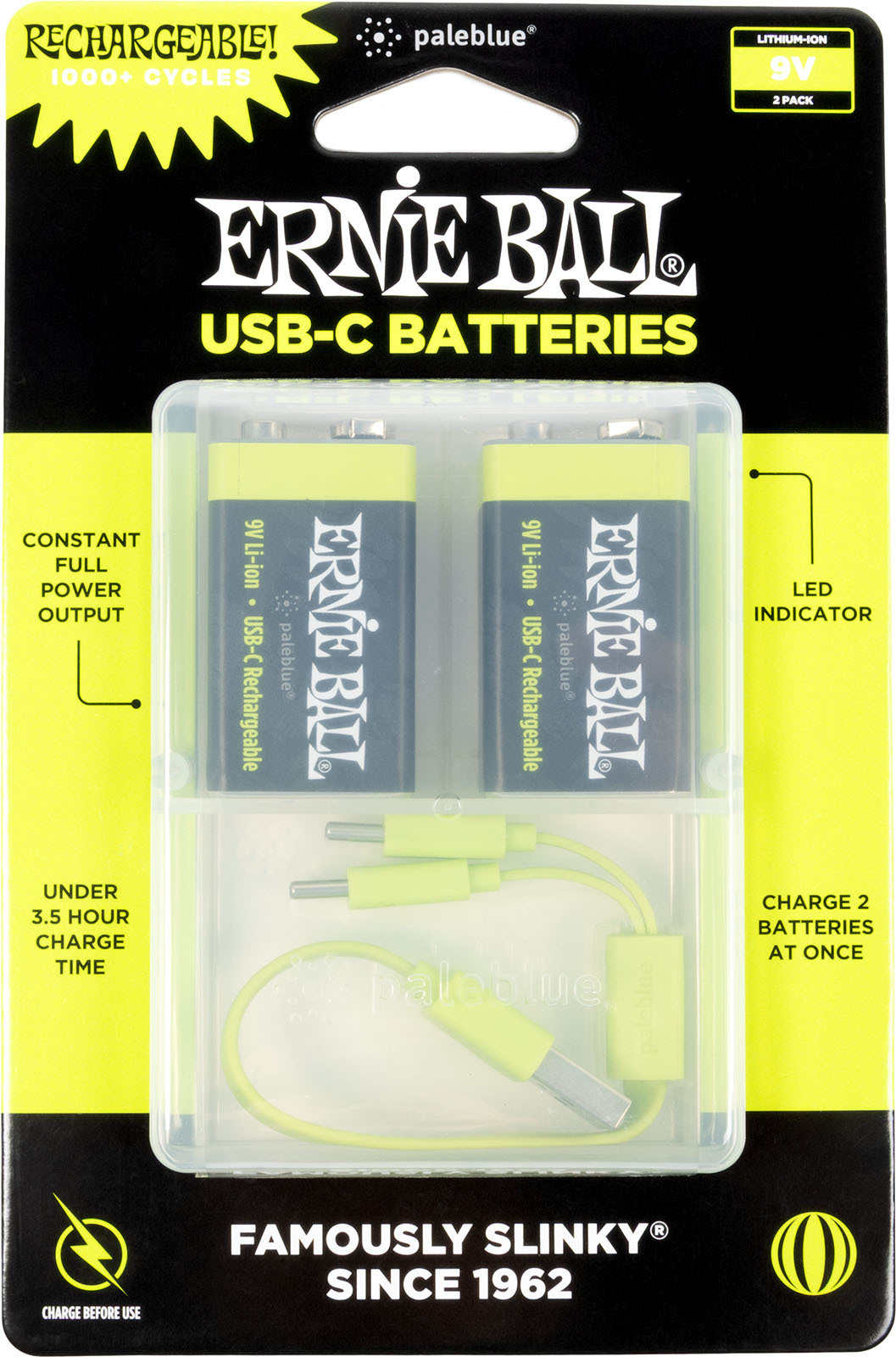 Ernie Ball 9642 - 9v Rechargeable Via Usb-c - Battery - Main picture