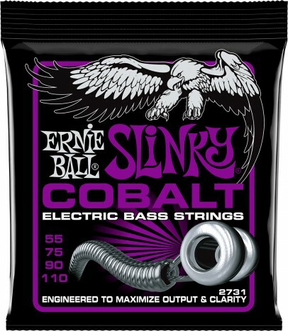 Ernie Ball Jeu De 4 Cordes Bass (4) 2731 Slinky Cobalt 55-110 - Electric bass strings - Main picture
