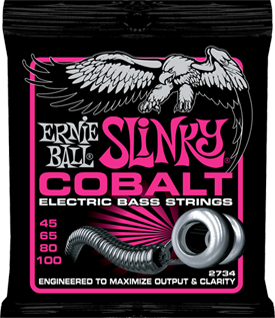Ernie Ball Jeu De 4 Cordes Bass (4) 2734 Slinky Cobalt 45-100 - Electric bass strings - Main picture