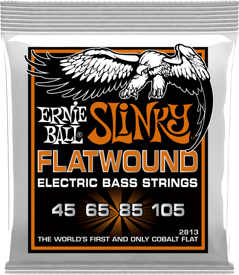 Ernie Ball Jeu De 4 Cordes Bass (4) 2813 Slinky Flatwound 45-105 - Electric bass strings - Main picture