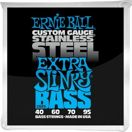 Ernie Ball Jeu De 4 Cordes Bass (4) 2845 Custom Gauge Stainless Steel Extra Slinky - Electric bass strings - Main picture