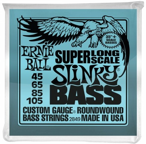 Ernie Ball Jeu De 4 Cordes Bass (4) 2849 Slinky Super Long Scale 45-105 - Electric bass strings - Main picture