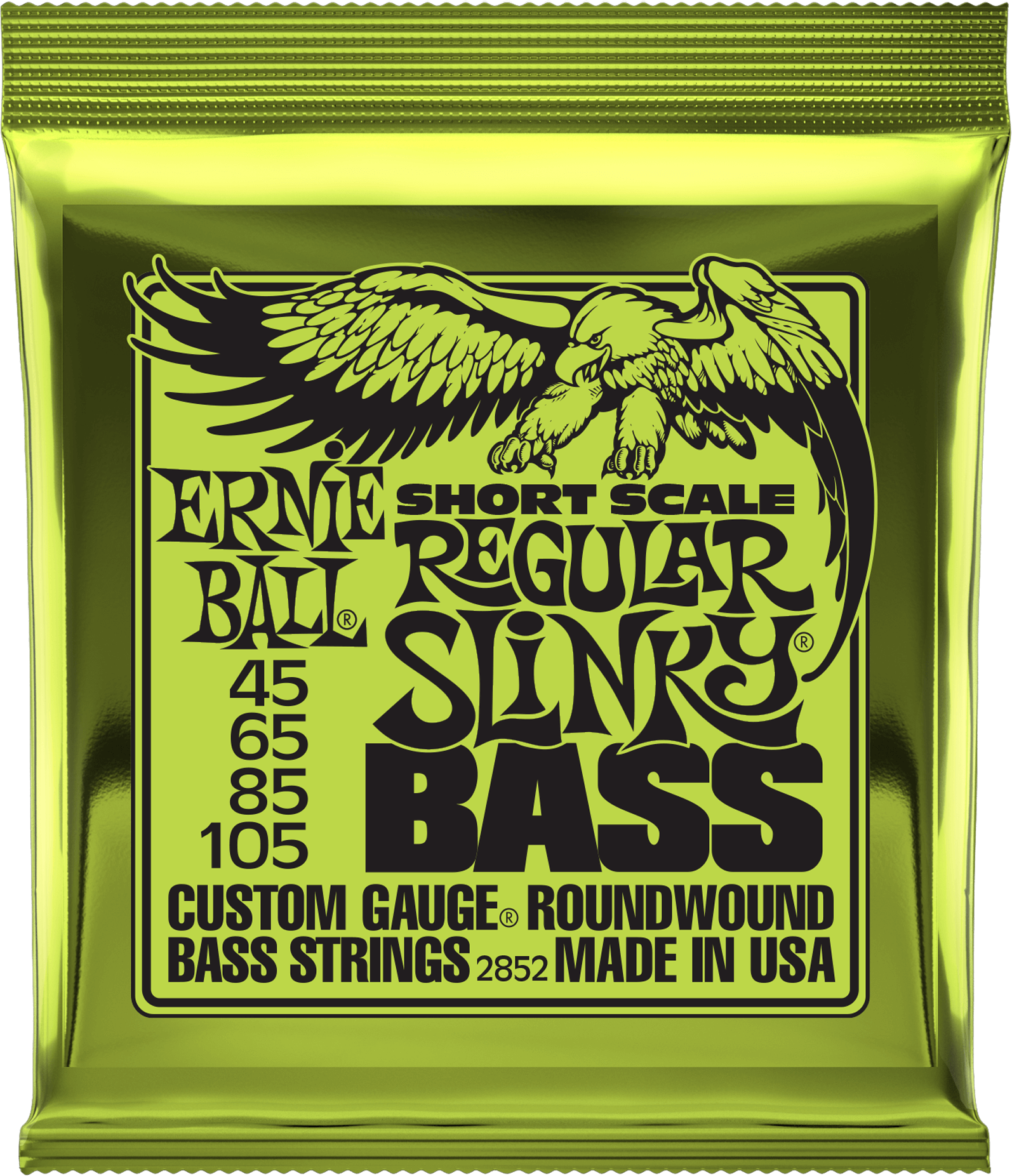 Ernie Ball Jeu De 4 Cordes Bass (4) 2852 Regular Slinky Short Scale 45-105 - Electric bass strings - Main picture