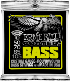 Ernie Ball Jeu De 4 Cordes Bass (4) 3832 Coated Regular Slinky 50-105 - Electric bass strings - Main picture