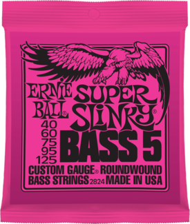 Ernie Ball Jeu De 5 Cordes Bass (5)  2824 Super Slinky 40-125 - Electric bass strings - Main picture