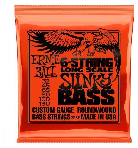 Electric bass strings Ernie ball Bass (6) 2838 Slinky Long Scale 32-130 - Set of strings