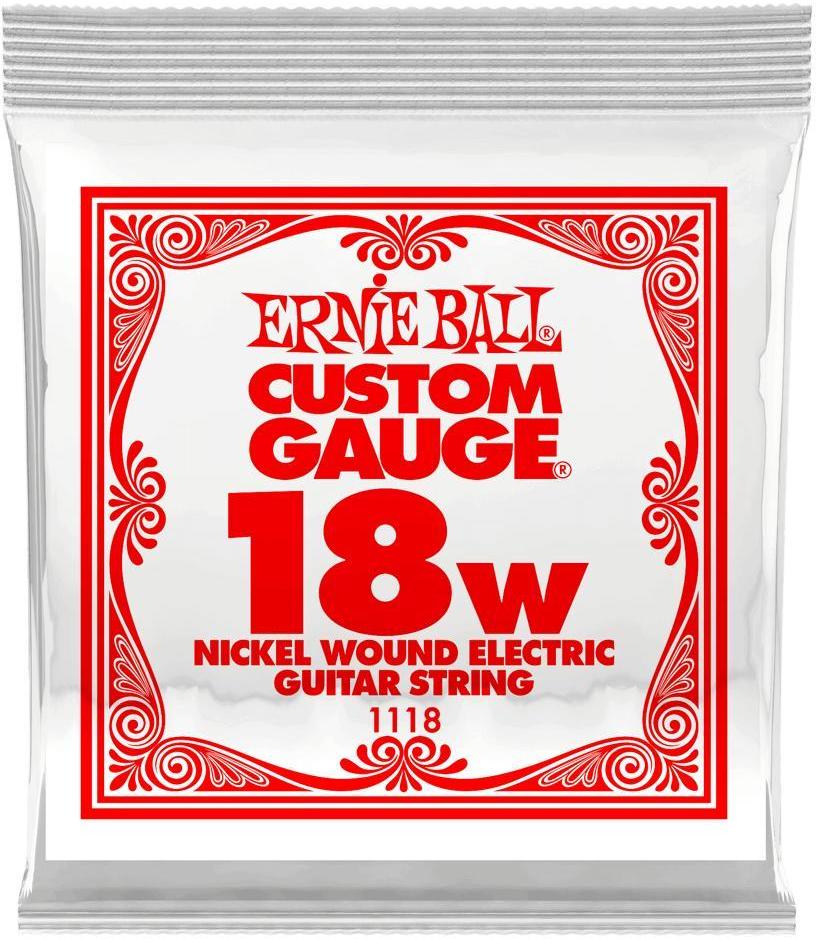 Electric guitar strings Ernie ball Electric (1) 1118 Slinky Nickel Wound 18 - String by unit