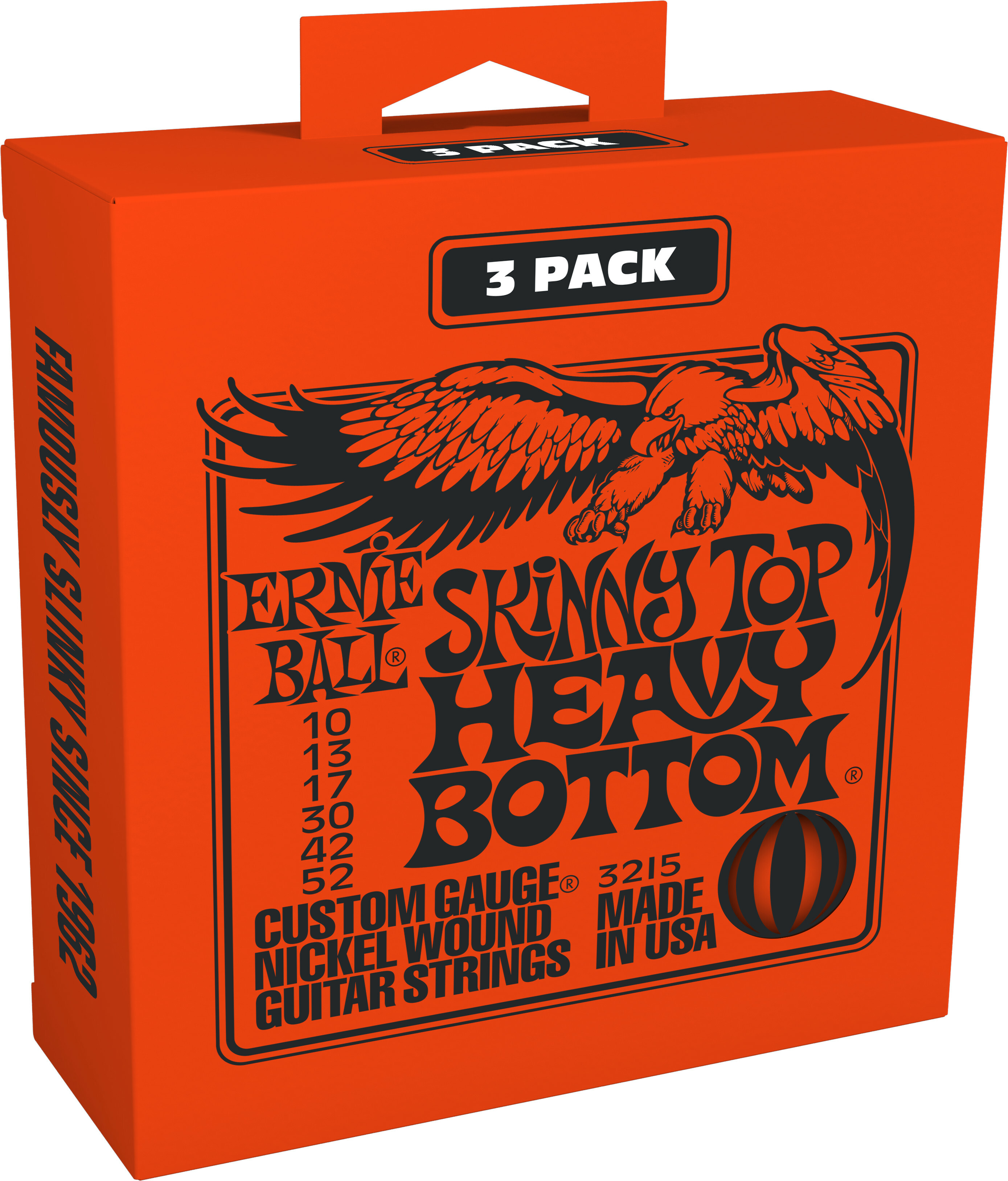 Ernie Ball Jeu De 6 Cordes Electric (3x Set) 3215 Skinny Top Heavy Bottom 10-52 - Electric guitar strings - Main picture