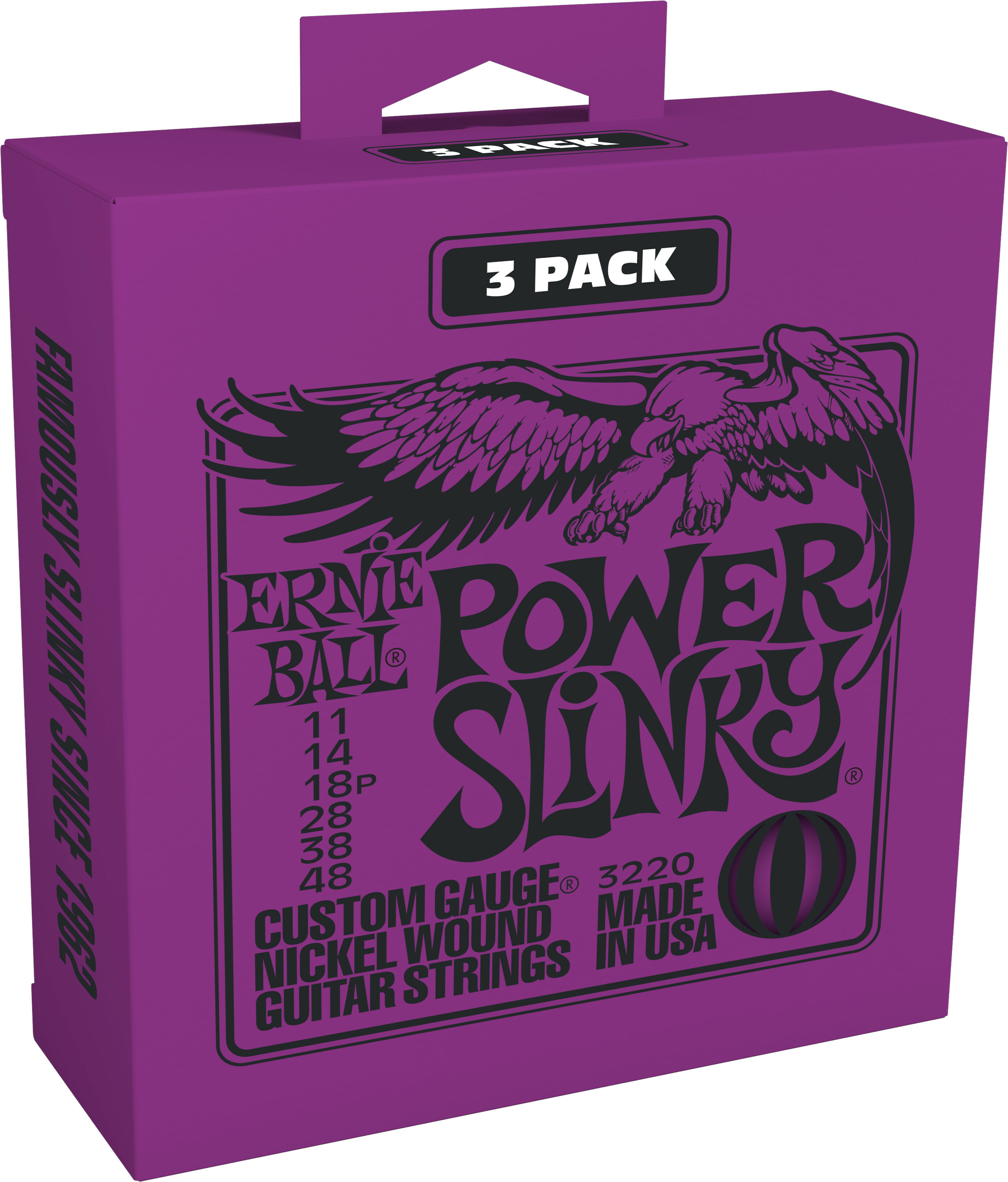 Ernie Ball Jeu De 6 Cordes Electric (3x Set) 3220 Power Slinky 11-48 - Electric guitar strings - Main picture