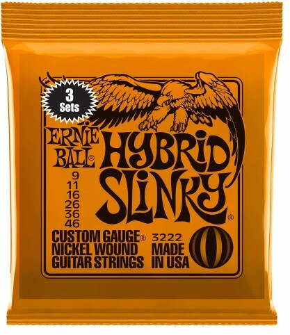 Ernie Ball Jeu De 6 Cordes Electric (3x Set) 3222 Hybrid Slinky 9-46 - Electric guitar strings - Main picture