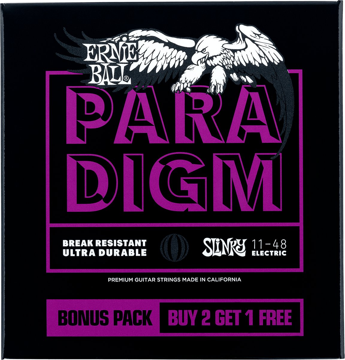 Ernie Ball Jeu De 6 Cordes Electric (3x Set) 3370 Paradigm Slinky 11-48 - Electric guitar strings - Main picture