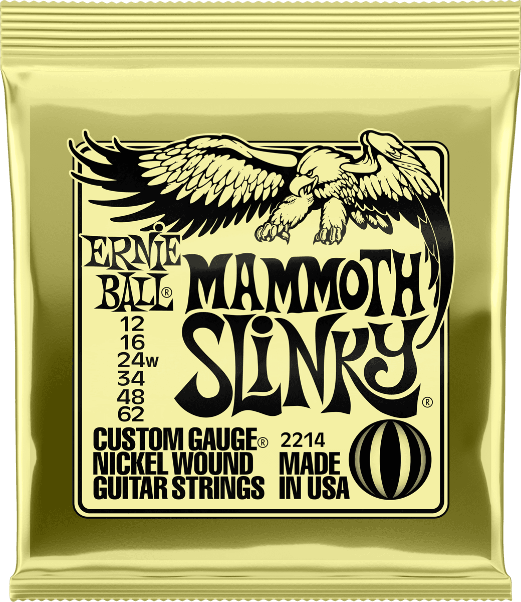 Ernie Ball Electric (6) 2214 Mammoth Slinky 12-62 - Electric guitar strings - Main picture