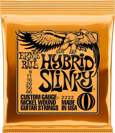 Ernie Ball Jeu De 6 Cordes Electric (6) 2222 Hybrid Slinky Nickel Wound 9-46 - Electric guitar strings - Main picture