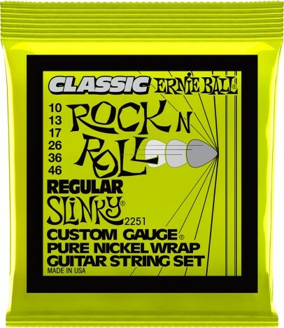 Ernie Ball Jeu De 6 Cordes Electric (6) 2251 Classic Rock N Roll Regular Slinky 10-46 - Electric guitar strings - Main picture