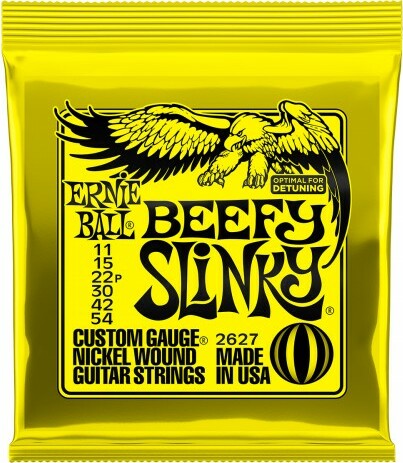 Ernie Ball Jeu De 6 Cordes Electric (6) 2627 Beefy Slinky 11-54 (optimal For Detuning) - Electric guitar strings - Main picture