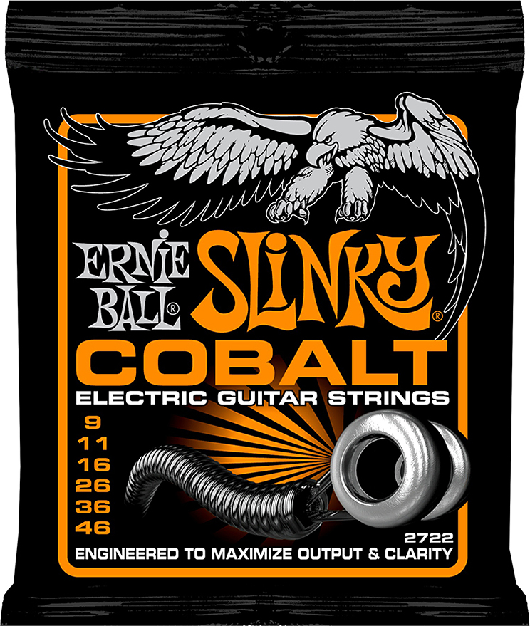 Ernie Ball Jeu De 6 Cordes Electric (6) 2722 Cobalt Hybrid Slinky 9-46 - Electric guitar strings - Main picture