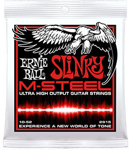 Ernie Ball Jeu De 6 Cordes Electric (6) 2915 Slinky M-steel High Ouput 10-52 - Electric guitar strings - Main picture