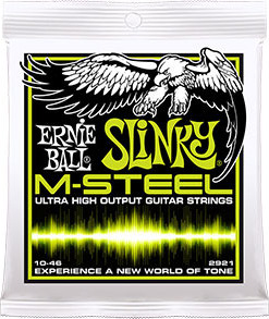 Ernie Ball Jeu De 6 Cordes Electric (6) 2921 Slinky M-steel High Output 10-46 - Electric guitar strings - Main picture
