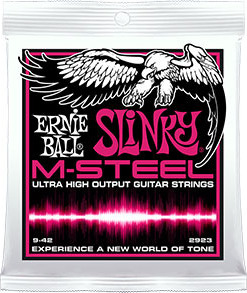 Ernie Ball Jeu De 6 Cordes Electric (6) 2923 Slinky M-steel High Output 9-42 - Electric guitar strings - Main picture