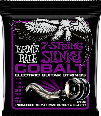 Ernie Ball Jeu De 7 Cordes Electric (7) 2729 Cobalt Power Slinky 11-58 - Electric guitar strings - Main picture