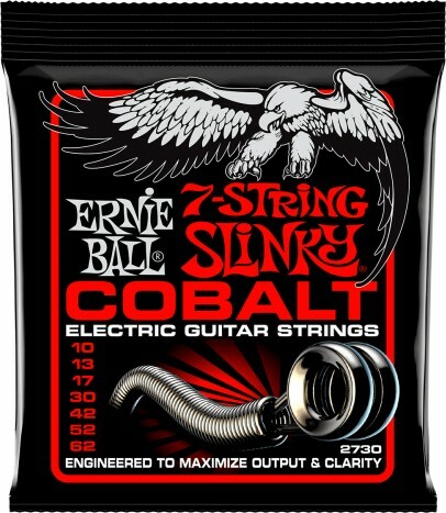 Ernie Ball Jeu De 7 Cordes Electric (7) 2730 Cobalt Skinny Top Heavy Bottom Sthb 10-62 - Electric guitar strings - Main picture