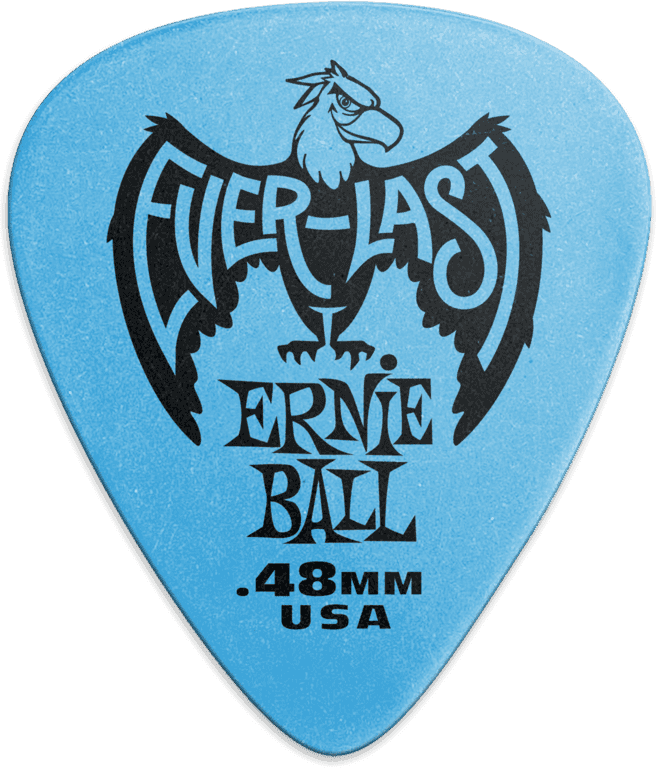 Ernie Ball Everlast Sachet De 12 Bleu 0,48mm - Guitar pick - Main picture