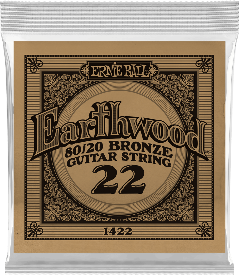 Ernie Ball Corde Au DÉtail Folk (1) Earthwood 80/20 Bronze 022 - Acoustic guitar strings - Main picture