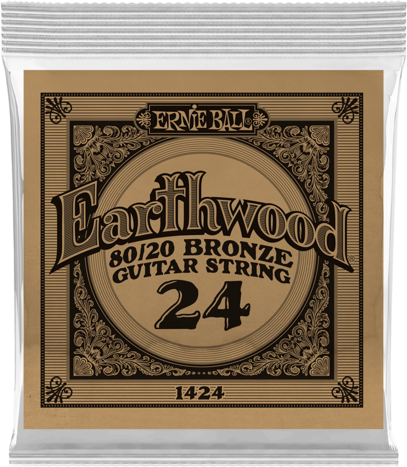 Ernie Ball Corde Au DÉtail Folk (1) Earthwood 80/20 Bronze 024 - Acoustic guitar strings - Main picture