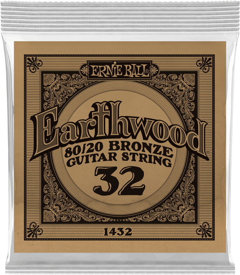Ernie Ball Corde Au DÉtail Folk (1) Earthwood 80/20 Bronze 032 - Acoustic guitar strings - Main picture