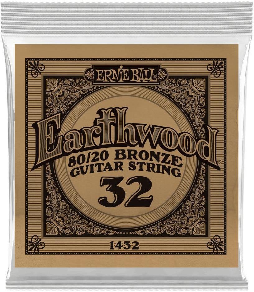 Acoustic guitar strings Ernie ball Folk (1) Earthwood 80/20 Bronze 032 - String by unit